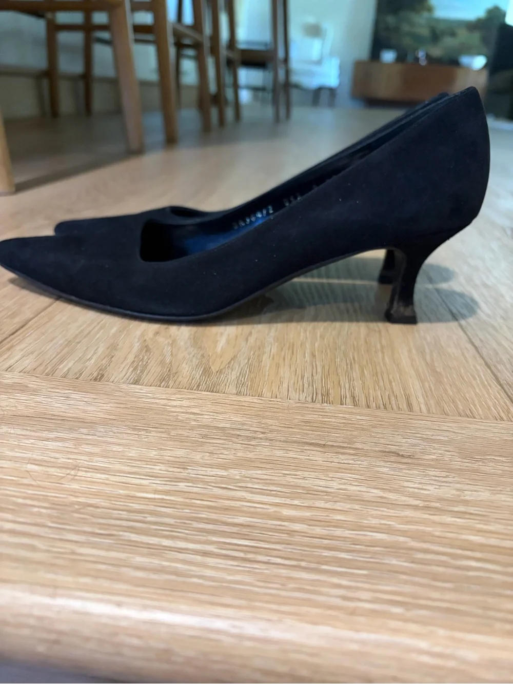 Salvatore Ferragamo Black Suede Pointed Toe Pumps